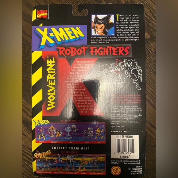 1997 X-men Robot Fighters Wolverine Action Figurine - Picture 2 of 2
